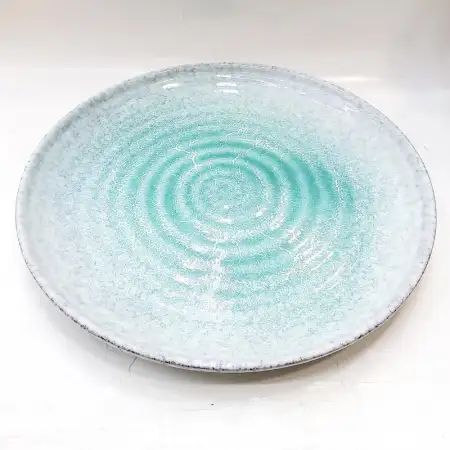#BY-0402C; Ceramic round plate 12.5 inch..