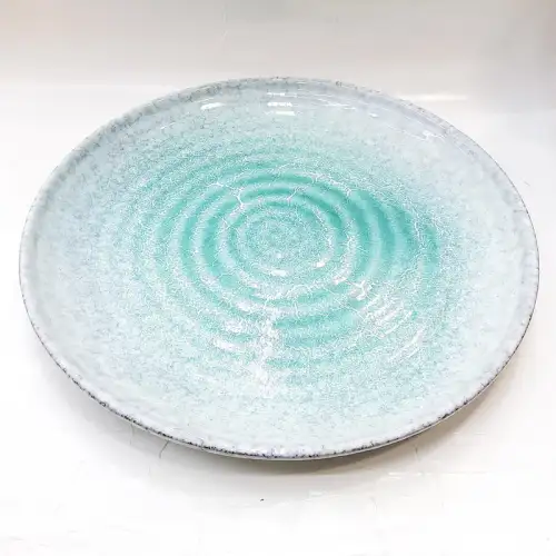 #BY-0402C; Ceramic round plate 12.5 inches