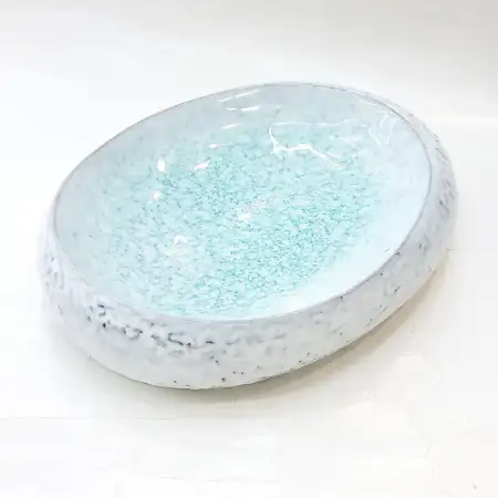 #BY-0440C; Ceramic oval plate 10.5 inche..