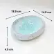 #BY-0464C; Ceramic oval plate 7.5 inches