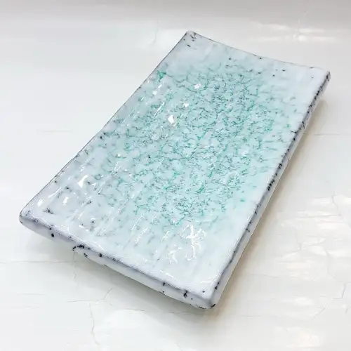 #BY-0501C; Ceramic rectangular plate 8.5 inches