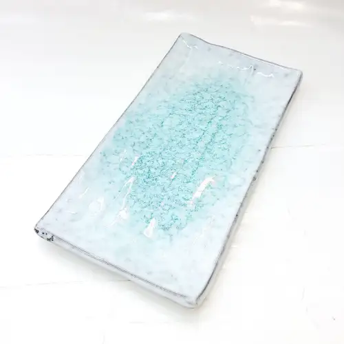 #BY-0563C; Ceramic rectangular plate 10 inches