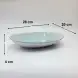 #BY-0570C; Ceramic oval plate 11 inches