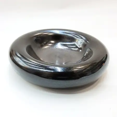 #BY-3182BK; Ceramic donut shape bowl 8 i..