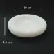 #BY-3182WT; Ceramic donut shape bowl 8 inches