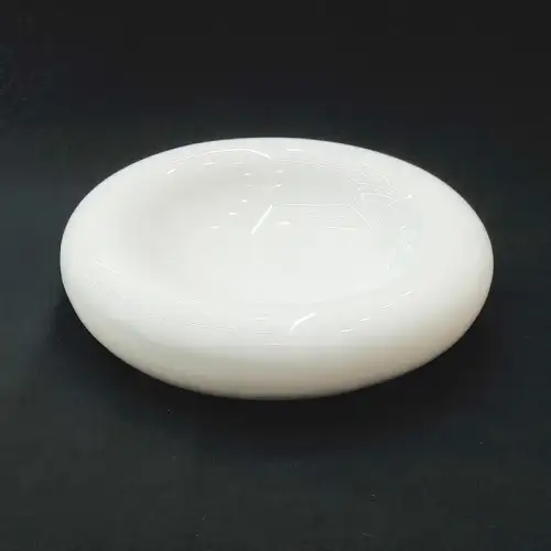 #BY-3175WT; Ceramic donut shape bowl 6.25 inches