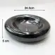 #BY-3199BK; Ceramic donut shape bowl 9.5 inches