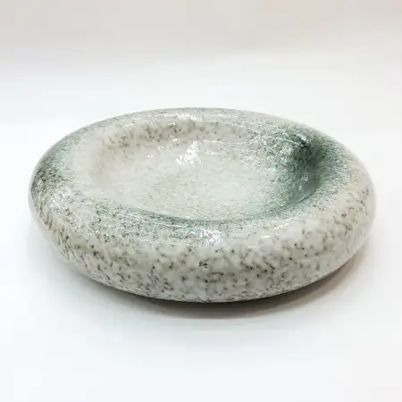#BY-3243B; Ceramic donut shape bowl 8 in..