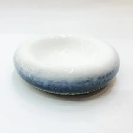 #BY-3328; Ceramic donut shape bowl 6.25 ..