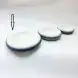 #BY-3342; Ceramic donut shape bowl 9.5 inches