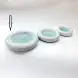 #BY-3373C; Ceramic donut shape bowl 9.5 inches