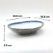 #BY-7686; Ceramic 9.25 inches oval bowl