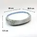 #BY-7860; Ceramic 10.5 inches oval plate