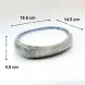#BY-7877; Ceramic 7.5 inches oval plate