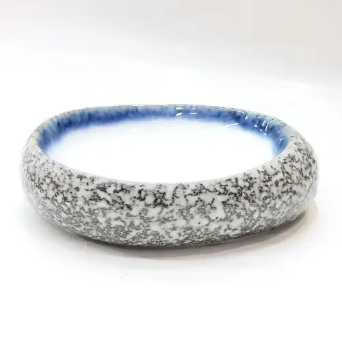 #BY-7877; Ceramic 7.5 inches oval plate