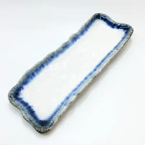 #BY-7938; Ceramic 12.5 inches rectangular plate