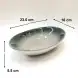 #BY-9567A; Ceramic oval bowl 9.25 inches