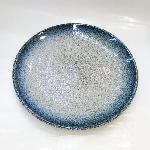 #BY-9871A; Ceramic round plate 10.25 inches