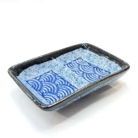 #CB-7983; Ceramic rectangular sauce dish..