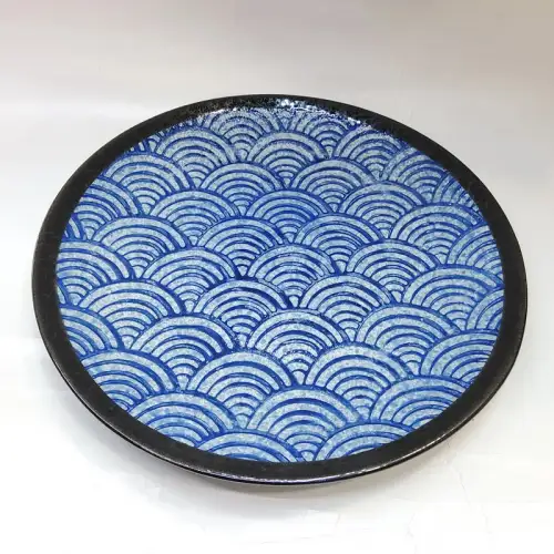 #CB-8041; Ceramic round plate 9 inches