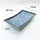 #CB-8089; Ceramic rectangular plate 10 inches