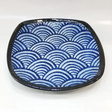#CB-8119; Ceramic square plate 7 inches..