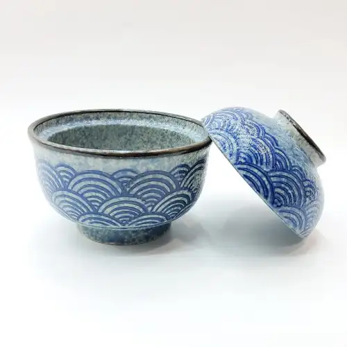 #CB-8576; Ceramic miso bowl with lid  4.5 inches