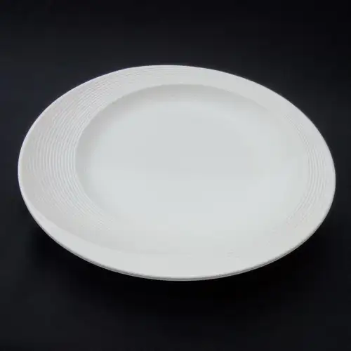 #CE-8706; Ceramic round plate 8.5 inches matte
