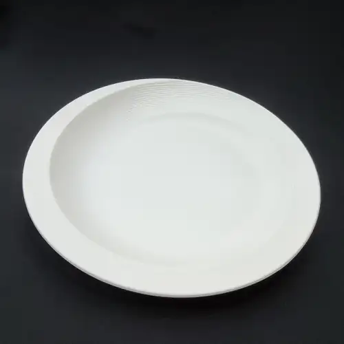 #CE-8713; Ceramic round plate 10 inches matte