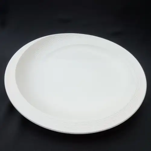 #CE-8720; Ceramic round plate 12 inches matte
