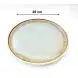 #CH-0990; Ceramic round plate 10 inches