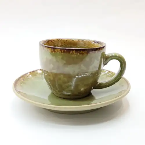#CH-6312; Ceramic Espresso cup with saucer 90ml  