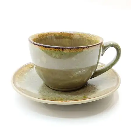 #CH-6336; Ceramic Cappuccino cup with sa..