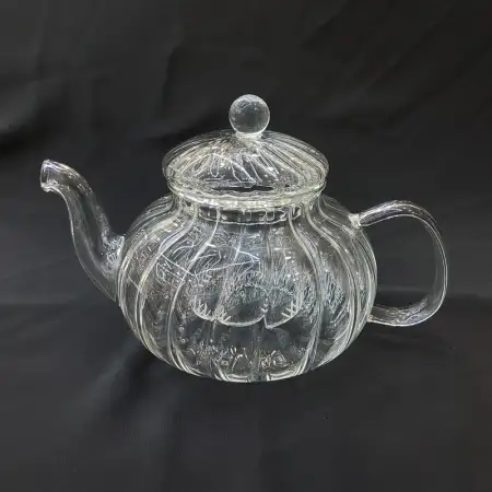 #CJ-1324; Glass tea pot 600ml ..
