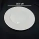 #CW8996; Ceramic round plate 8 inches White 
