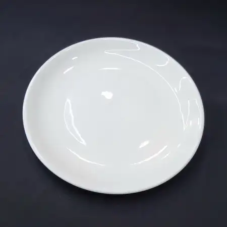 #CW9016; Ceramic round plate 6 inches Wh..