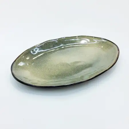 #CX2238; Ceramic oval plate 13.25" ..
