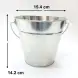 #CY107-SS; Stainless steel bucket 15.4cm