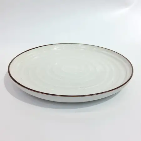 #F776-345WT; Ceramic round plate 10&quot..