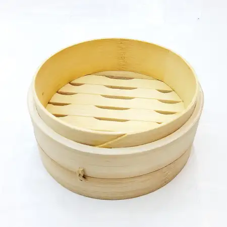 #FS13R-B; Bamboo steamer rd. basket 13cm..
