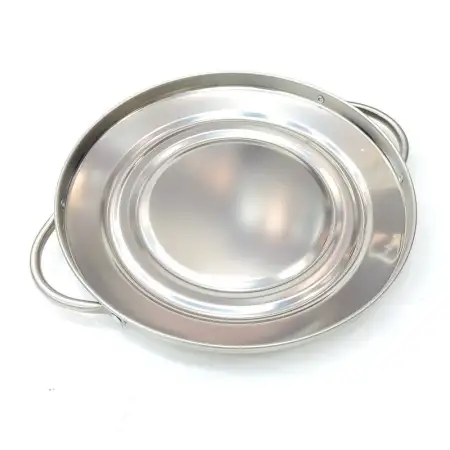 #GBL25; Metal tray with handle round 24...