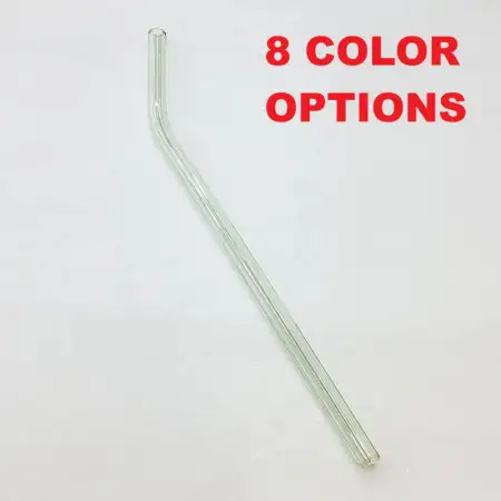 #GWXG8; Glass straw bent 19.5cm..