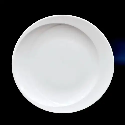 #HE9535; Ceramic plate round 12.25 inches
