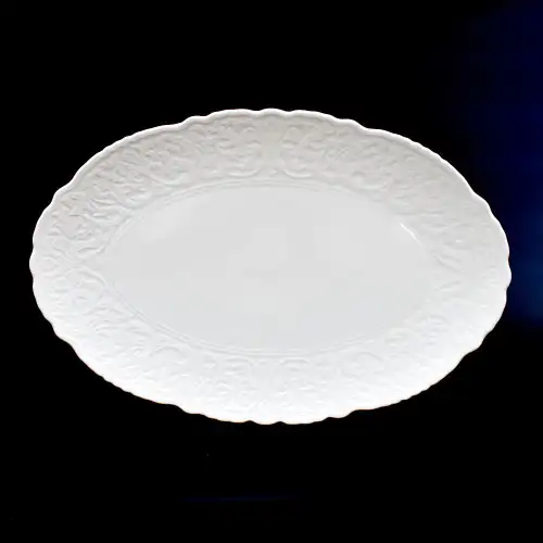 #HK9757; Ceramic oval plate 10 inches