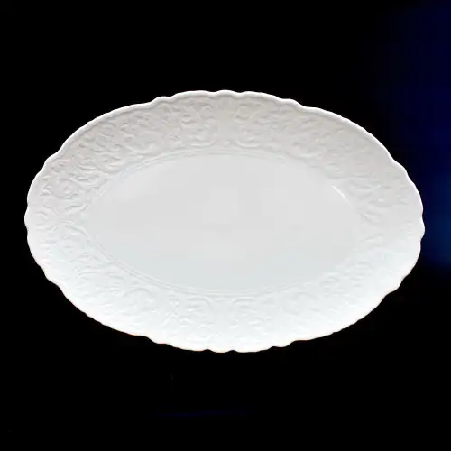 #HK9771; Ceramic oval plate 13.75 inches