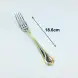 #HM0128; Stainless steel dessert fork w. golden color