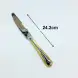 #HM9917; Stainless steel table knife w. golden color