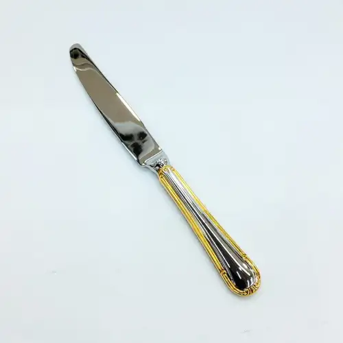 #HM9917; Stainless steel table knife w. golden color