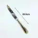 #HM9924; Stainless steel dessert knife w. golden color