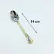 #HM9962; Stainless steel tea spoon w. golden color